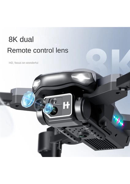 Hediye Için Otomatik Engellerden Kaçınma Fonksiyonu ile 8k Hd Çift Uzaktan Kumandalı Uçak Oyuncakları 3 Adet Pil (Yurt Dışından)