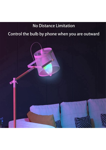 Tuya E14 Akıllı Ampul Kısılabilir Beş Yönlü Spiral Mum Wifi Rgb Uzaktan Kumanda ve Ses 7W (Yurt Dışından)