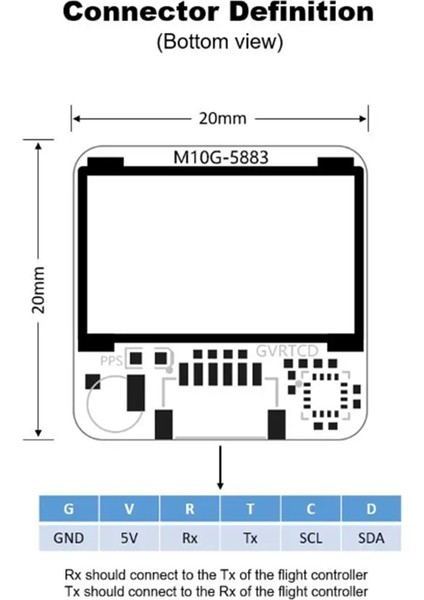 M10G-5883 Gnss Modülü 20MM Boyutu Pusula ile QMC5883L Fpv/yarış Drone'ları/robotik/tekneler Için (Yurt Dışından) indirimleri