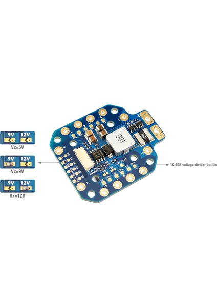 Pdb-Hex 12S 5A 5V/9V/12V Bec Güç Dağıtım Kartı Pdb 30.5X30.5MM 20X20MM Rc Multirotor X-Class Uçak Drones Için (Yurt Dışından)