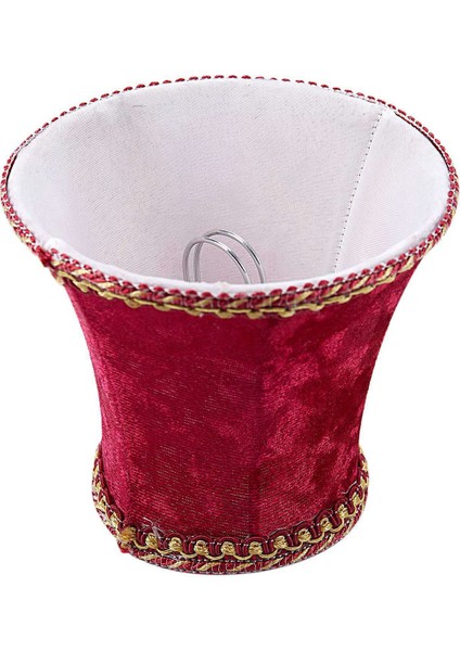 6x Kumaş Klipsli Abajur, E14 El Yapımı Abajur Modern Avrupa Tarzı Duvar Aplik Lambası, Kristal Lamba Kırmızı (Yurt Dışından)