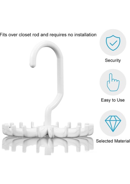 Dönen Kravat Rafı Ayarlanabilir Kravat Askısı 20 Tutar Boyun Kravatlar Organizatör Erkekler Dolap Dönen Kanca Tutucu Kemerler Atkı Askısı (Yurt Dışından) indirimleri