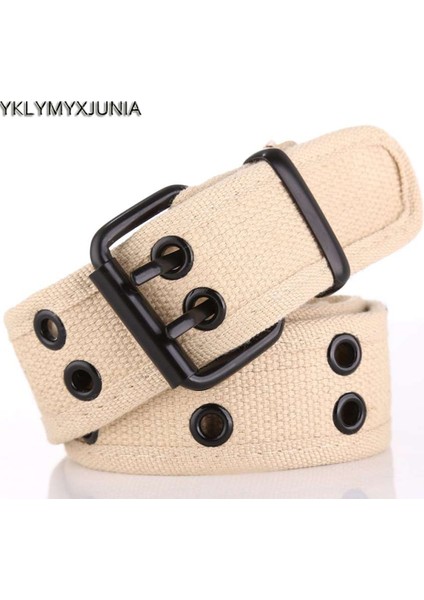 Dokuma Kanvas MEN39S Kemer Çift Pin Tokalı Kemer Erkekler Için Erkek Kanvas Kemerler Moda Kemerler (Yurt Dışından) indirimleri
