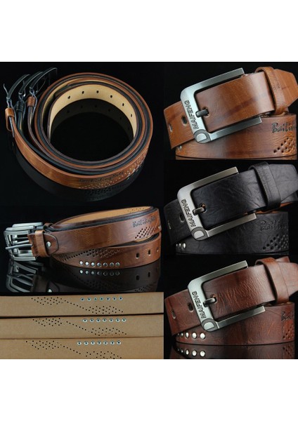 2019 Deri Kemer Erkekler Klasik Pin Toka Erkek Kemeri Lüks Hakiki Punk Perçin Bel Kemeri Vintage Metal Kabartma Erkek Kemerleri Sıcak (Yurt Dışından) fiyatları