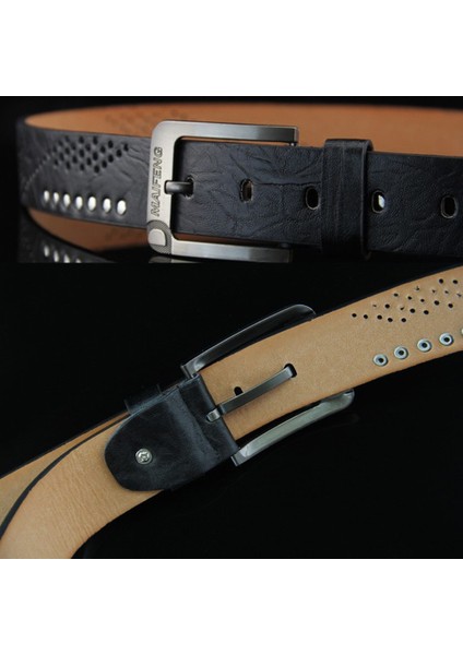 2019 Deri Kemer Erkekler Klasik Pin Toka Erkek Kemeri Lüks Hakiki Punk Perçin Bel Kemeri Vintage Metal Kabartma Erkek Kemerleri Sıcak (Yurt Dışından) fırsatları