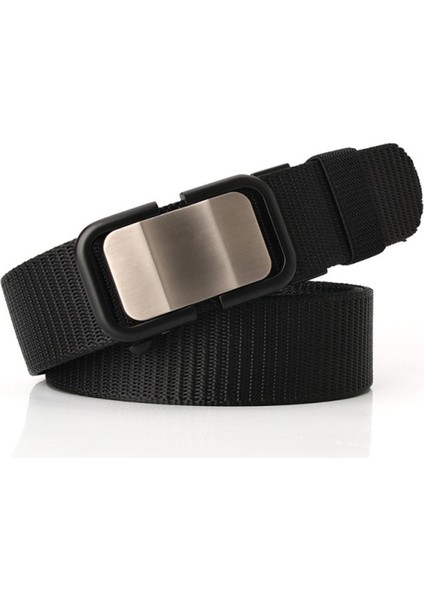 Erkek Kemerleri Kanvas Kumaş Yüksek Naylon Alaşım Tokalı Dokuma Kemerler Erkekler Için Rahat Spor Rahat Kayış HB006 (Yurt Dışından)