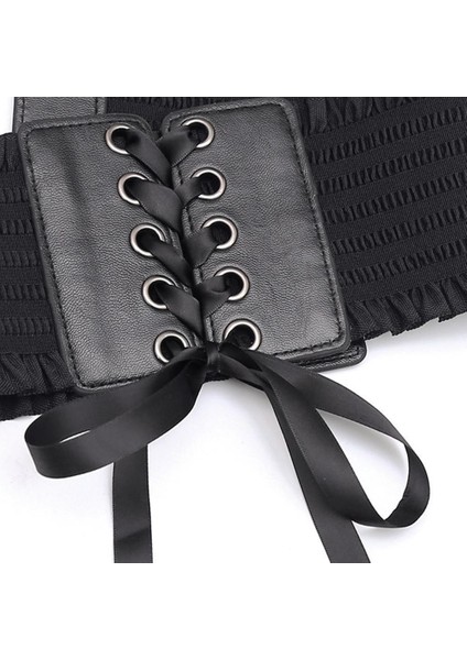 Hirigin Kadın Pu Geniş Bel Kemeri Vintage Metal Çiçek Elastik Streç Toka Kemer (Yurt Dışından) modelleri