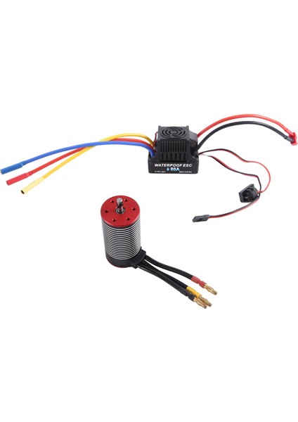 80A Fırçasız Motor Esc Combo 3670 1/10 Rc Drift Yarışı Off-Road Araba Motoru Için, 2850KV (Yurt Dışından)