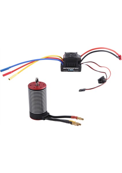 80A Fırçasız Motor Esc Combo 3670 1/10 Rc Drift Yarışı Off-Road Araba Motoru Için, 2850KV (Yurt Dışından)