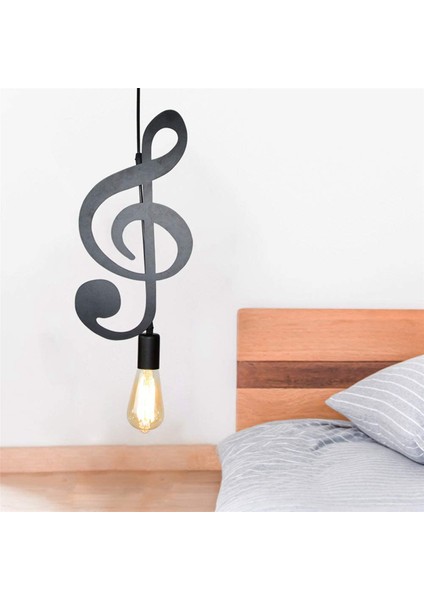 2x Sarkıt Işık, Demir Tavan Lambası Müzik Notası Asılı Gölge Avize Loft Stüdyo Depo Odası Için C (Yurt Dışından) indirimleri