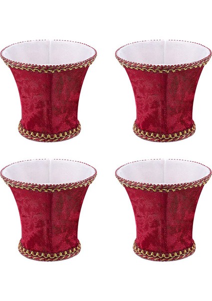 4x Kumaş Klipsli Abajur, E14 El Yapımı Abajur Modern Avrupa Tarzı Duvar Aplik Lambası, Kristal, Mum (Yurt Dışından)