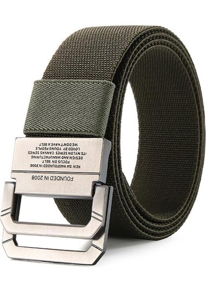 Erkekler Kanvas Kemer Alaşım Toka Çift Halka Naylon Elastikiyet Askeri Kemer Ordu Taktik Kemerler Erkekler Için Moda Erkek Kayışı (Yurt Dışından)