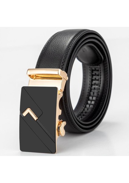 140-160 cm Otomatik Toka Erkek Kemer Hakiki Deri Tasarımcı Moda Lüks Inek Derisi Yüksek Kaliteli Marka Adam Için (Yurt Dışından)