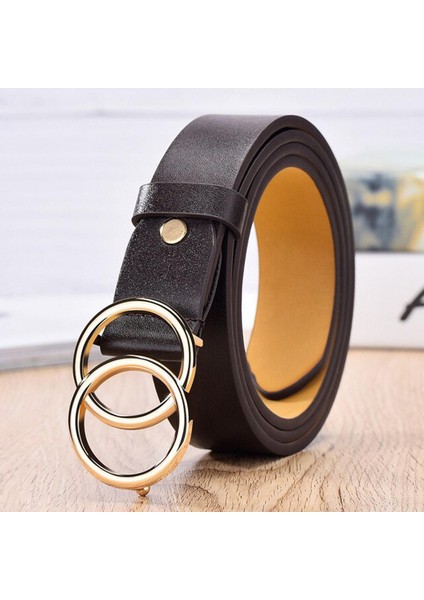DESIGNER39S Ünlü Marka Leatherhigh Kaliteli Kemer Moda Alaşım Halka Daire Toka Kız Kot Elbise Vahşi Aksesuarları (Yurt Dışından)
