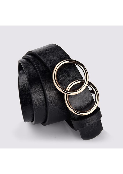 DESIGNER39S Ünlü Marka Leatherhigh Kaliteli Kemer Moda Alaşım Halka Daire Toka Kız Kot Elbise Vahşi Aksesuarları (Yurt Dışından) fırsatları