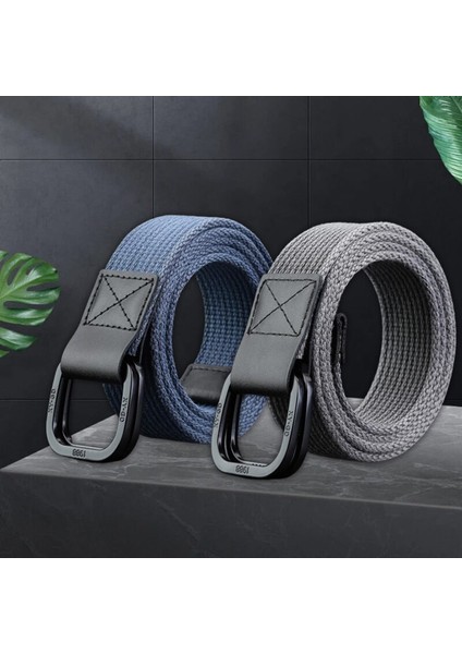 3.8 cm Basit Kanvas Erkek Kemer Moda Kalınlaşmış Dokuma Açık Spor Aşınmaya Dayanıklı Takım Düz Renk Kemer Kadın (Yurt Dışından)