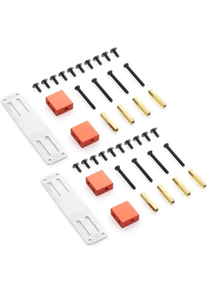 2x Metal Servo Sabit Montaj Braketi Kiti Mn D90 D91 D99S MN99S 1/12 Rc Kamyon Araba Yükseltme Parçaları Aksesuarları, Kırmızı (Yurt Dışından)