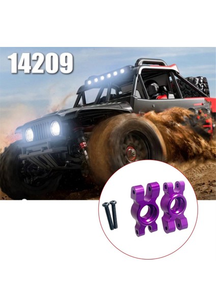 Rc Araç Metal Yükseltme Arka Tekerlek Kupası Mjx Hyper Go 1/14 14209 14210 H14BM Rc Araç Yükseltme Parçaları (Mor) (Yurt Dışından)