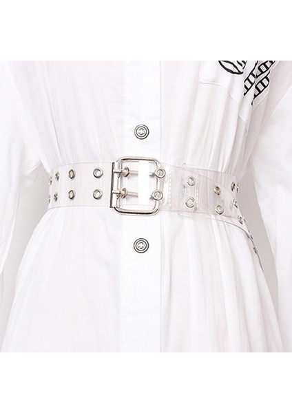 1 Adet Şeffaf Lazer Holografik Kadın Kemer Punk Pin Toka Kemer Bel Kemeri (Yurt Dışından) modelleri