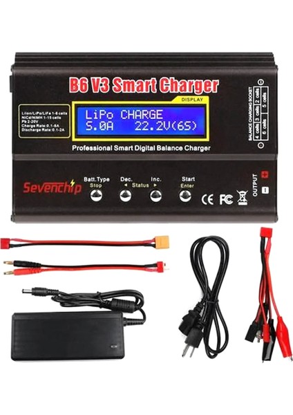 B6 V3 Dijital Rc Lipo Nimh Pil Şarj Dengeleyici + Ac Güç 12 V 5A Adaptörü Rc Drone Araba Tekne Abd Plug (Yurt Dışından)