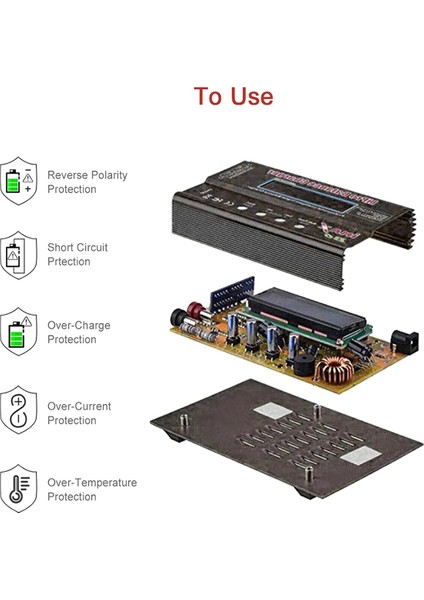 B6 V3 Dijital Rc Lipo Nimh Pil Şarj Dengeleyici + Ac Güç 12 V 5A Adaptörü Rc Drone Araba Tekne Abd Plug (Yurt Dışından)