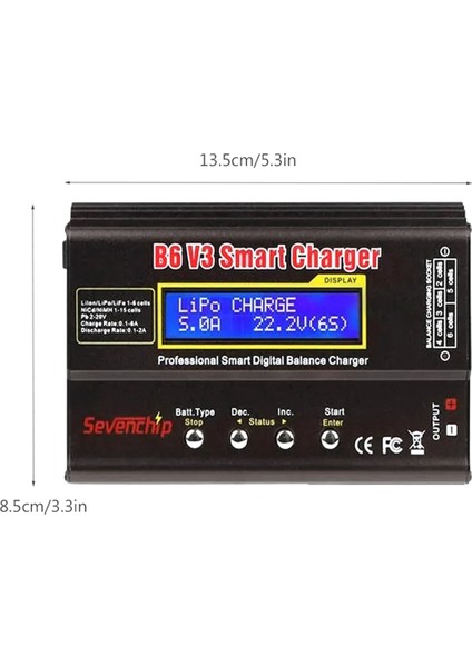 B6 V3 Dijital Rc Lipo Nimh Pil Şarj Dengeleyici + Ac Güç 12 V 5A Adaptörü Rc Drone Araba Tekne Abd Plug (Yurt Dışından)