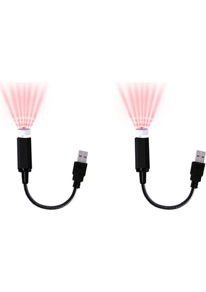 2x USB Araç Çatı Yıldız Projektör Işığı LED Iç Lamba, Romantik Dekorasyon Işıkları Gece Atmosfer Işığı (Kırmızı) (Yurt Dışından) modelleri