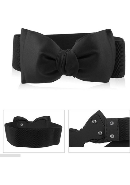 1 Adet Kız Kadın Elastik Geniş Streç Toka Ilmek Yay Kemer Bel Kemeri Aksesuarları Kulüpleri Parti Kemer Kızlar Bayan (Yurt Dışından) fırsatları