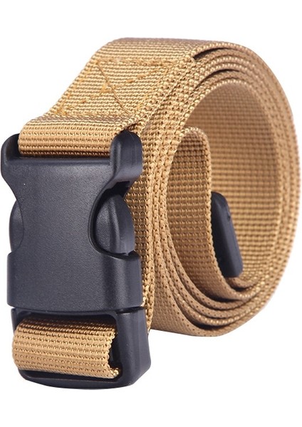 Erkek Askeri Açık Kuşak Kadın Eğlence Tokalı Kemer Çok Fonksiyonlu Taklit Naylon Tuval Taktik 120 cm Siyah (Yurt Dışından) fiyatları