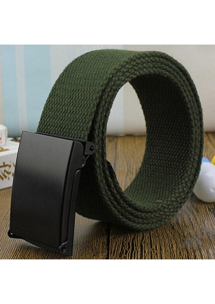 Erkekler Kadın Kemerler Askeri Naylon Ayarlanabilir Kemer Erkekler Açık Seyahat Taktik Bel Kemeri Metal Toka Pantolon 120 cm (Yurt Dışından)