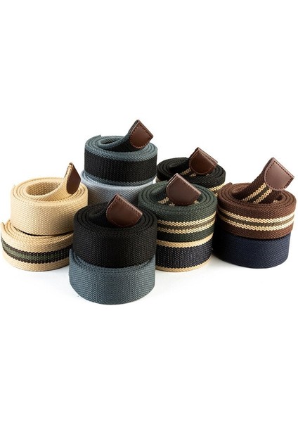 Artı Boyutu 110 120 130 140 150 cm Kanvas Kemer 3.8 cm Genişlik Katı Şerit Askeri Taktik Kanvas Kemerler Erkekler Kadınlar Için Kot (Yurt Dışından) modelleri