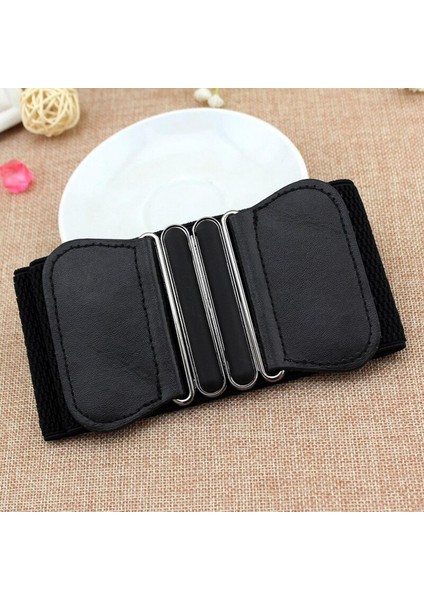 7.5 cm Genişlik 65 cm Uzun Bel Kemeri Moda Bel Kemerleri Bayanlar Katı Streç Elastik Geniş Kemer Elbise Süsleme Kadınlar Için Kemer (Yurt Dışından)