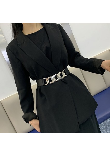 Altın Zincir Kemer Elastik Gümüş Metal Bel Kemerleri Kadınlar Için Ceiture Femme Streç Kuşak Bayanlar Ceket Ketting Riem Kemer (Yurt Dışından) fiyatları