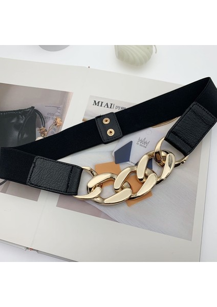 Altın Zincir Kemer Elastik Gümüş Metal Bel Kemerleri Kadınlar Için Ceiture Femme Streç Kuşak Bayanlar Ceket Ketting Riem Kemer (Yurt Dışından) fırsatları