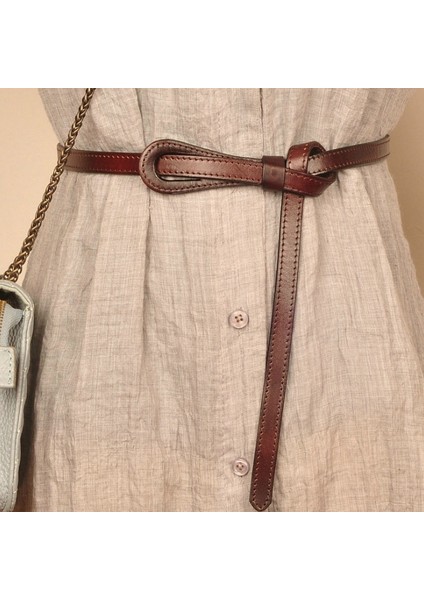 Hakiki Deri Ince Kemer Kadın Tasarımcı Elbise Kemerleri Kadınlar Için Bel Uzun Düğüm Korse Ceinture Femme Kemer Cinturon Mujer (Yurt Dışından) fiyatları