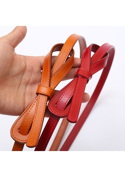 Hakiki Deri Ince Kemer Kadın Tasarımcı Elbise Kemerleri Kadınlar Için Bel Uzun Düğüm Korse Ceinture Femme Kemer Cinturon Mujer (Yurt Dışından) indirimleri