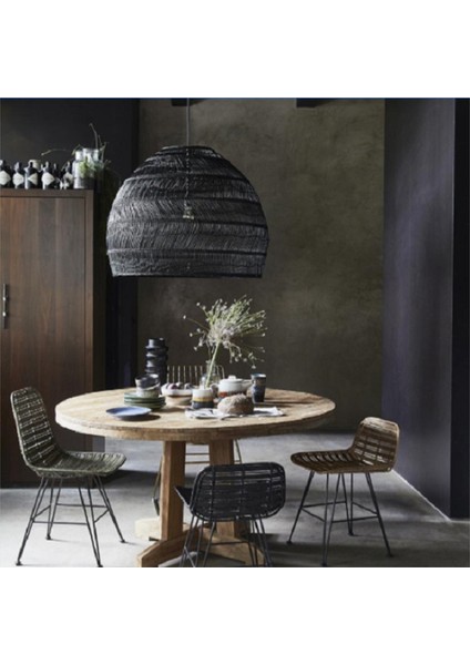 Rattan Lamba Sarkıt Işık Vintage Asılı LED Oturma Odası Yemek Odası Ev Dekoru Kafe Restoran Hanglamp (Yurt Dışından) modelleri
