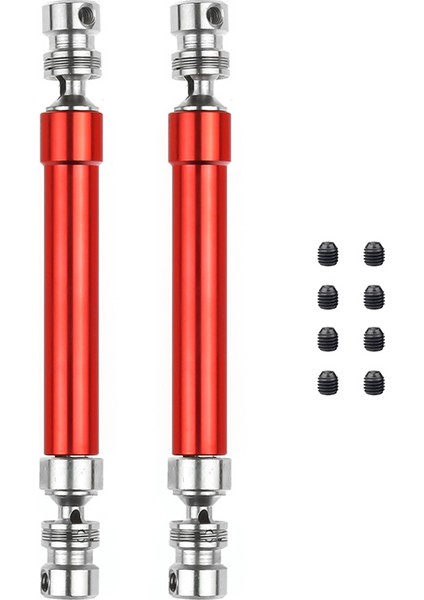 2 Adet Metal Cvd Tahrik Mili 110-160MM 1/10 Rc Kaya Tırmanıcısı Eksenel SCX10 90046 Trx4, Kırmızı (Yurt Dışından)