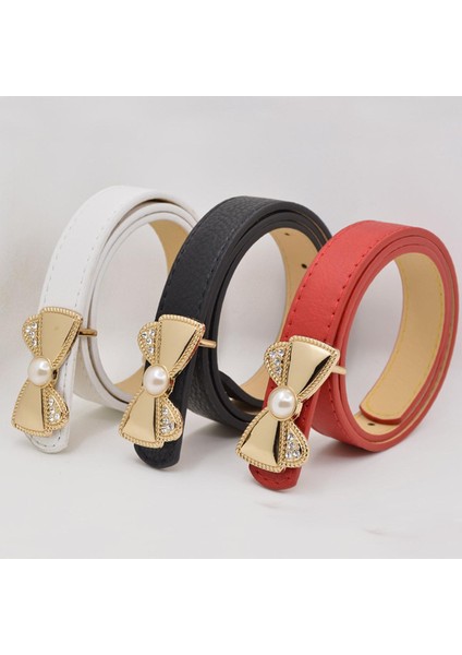 2022 Yeni Çocuk Kemeri Moda Eğlence Tasarımcısı Erkek ve Kız Çocuk Kemeri Kovboy Kemerleri Kot Saf Renk Bel Kemeri (Yurt Dışından)