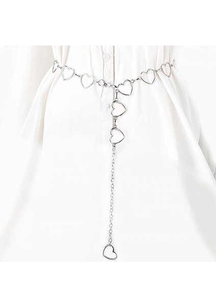 Basit Kalp Şekilli Bel Zinciri Unisex Metal Kemer Zinciri Pantolon Dekorasyon Kadınlar Için Hip Hop Tarzı Moda Ince Kemerler (Yurt Dışından) indirimleri