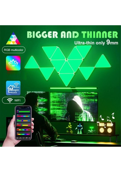LED Rgb Üçgen Duvar Lambası Kuantum Atmosfer Gece Pikap Ritim Arka Plan Dekor Abd Tak Ile, A (Yurt Dışından)
