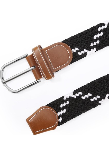 Erkekler Elastik Streç Bel Kemeri Siyah Kanvas Streç Örgülü Elastik Dokuma Kemer Erkekler Için Sıcak Metal Streç Kemer (Yurt Dışından) fiyatları