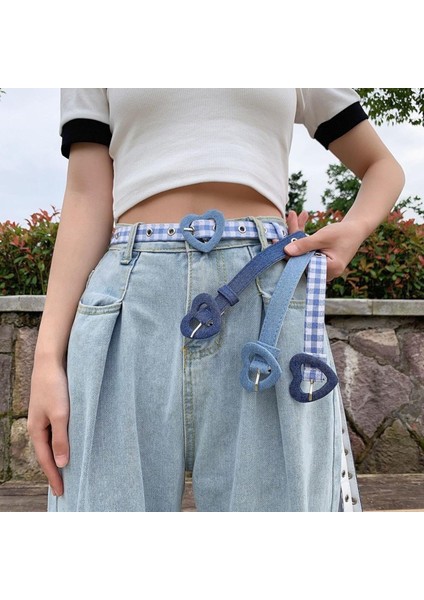 Aşk Şeklinde Pin Tokalı Kemer Kadınlar Için Yaz Kot Ins Tarzı Tüm Maç Kadın Kemer Elbise Ince Kemer (Yurt Dışından)