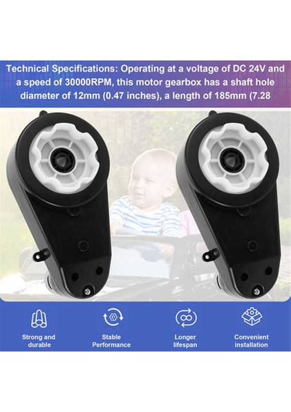 2 Adet RS555 Çocuklar Için Oyuncak Araba Motorları 24V 40000RPM Çocuk Tekerlekleri Uzaktan Kumanda Için Dc Motor (Yurt Dışından)