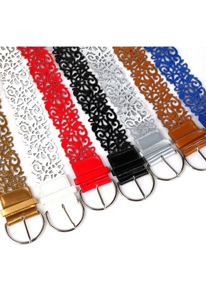 7 Renk Kadın Bayan Kravat Geniş Içi Boş Toka Bant Kemer Bel Kemeri (Yurt Dışından)