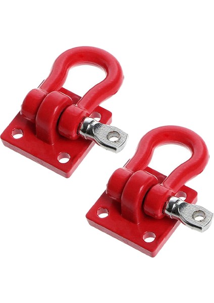 8x Metal Tırmanma Römork Çekme Kancası Kanca Tokası, Vinç Kelepçeleri Aksesuarı 1/10 Ölçekli Rc Paletli Kamyon D90 SCX10, Kırmızı (Yurt Dışından)