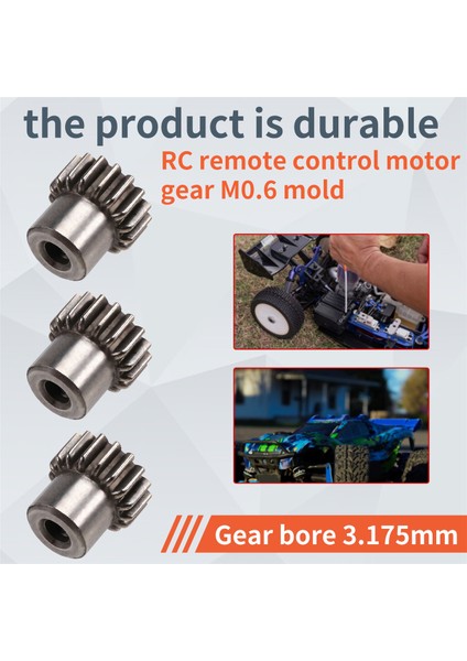 3 Adet 3.175MM Şaft Çelik Pinyon Motor Dişlisi 32DP 48DP 64DP M0.6 1/10 1/8 Rc Araba 3650 3660,17T (Yurt Dışından) fırsatları