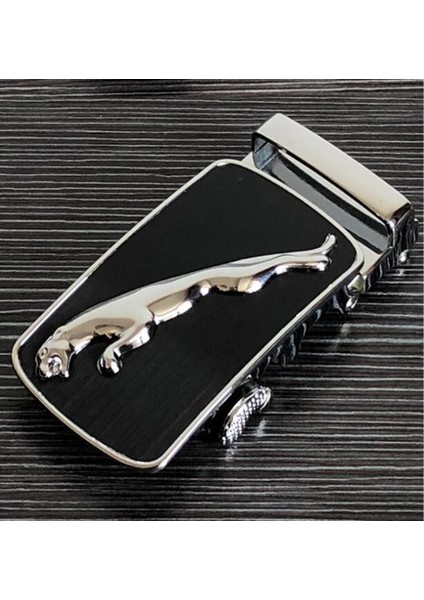 Erkekler Kemer Kafası Altın Toka Gümüş Eğlence Iş Otomatik Cırcır Genişliği 3.5 cm Lüks Moda Pu Deri (Yurt Dışından)