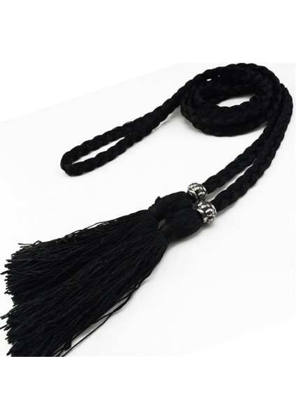 2022 Çin Örgülü Tarzı Dokuma Püskül Kemer Düğüm Dekore Bel Zinciri Boho Kızlar Bel Ince Halat Kemerler Elbise Aksesuarları (Yurt Dışından) modelleri