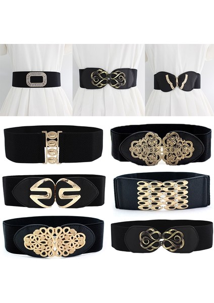 65 cm Elastik Klasik Siyah Kemer Büyük Boy Kemer Elbise Ceket Kazak Dekoratif Bel Mühür Geniş Streç Kemerler Kadınlar Için (Yurt Dışından) fiyatları
